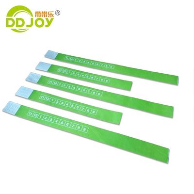 Impresión monocromática/doble color de pulsera Tyvek personalizada para eventos y festivales