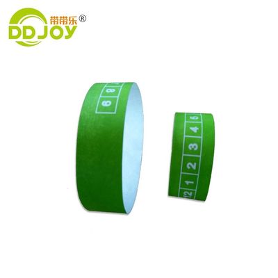 Impresión monocromática/doble color de pulsera Tyvek personalizada para eventos y festivales