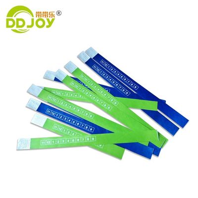 Impresión monocromática/doble color de pulsera Tyvek personalizada para eventos y festivales