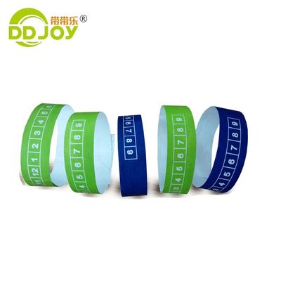 Impresión monocromática/doble color de pulsera Tyvek personalizada para eventos y festivales