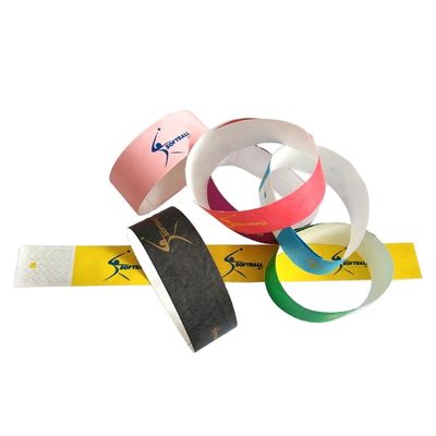 Regalo Oportunidad Pulseras de papel personalizadas para eventos Fiesta 250mm Larga Impermeable desechable