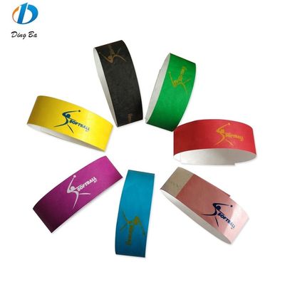 Regalo Oportunidad Pulseras de papel personalizadas para eventos Fiesta 250mm Larga Impermeable desechable