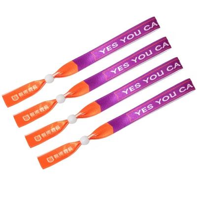 Eventos Fiesta Fiesta Pulseras RFID en tela de satén con logotipo y texto personalizados