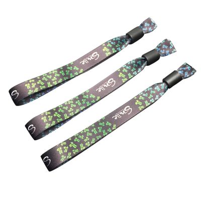 Eventos Fiesta Fiesta Pulseras RFID en tela de satén con logotipo y texto personalizados