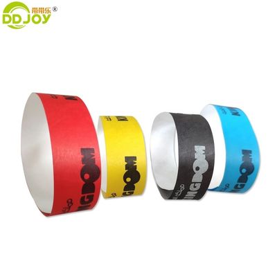 Impresión a petición del usuario final objetivo Pulsera de papel Tyvek ajustable con número de serie