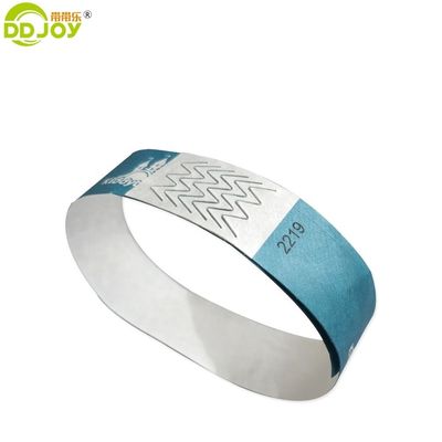 Impresión a petición del usuario final objetivo Pulsera de papel Tyvek ajustable con número de serie
