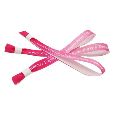Pulsera de tela ajustable de una sola vez con clip de plástico Joyería Material principal Tejido