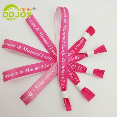 Pulsera de tela ajustable de una sola vez con clip de plástico Joyería Material principal Tejido