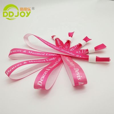 Pulsera de tela ajustable de una sola vez con clip de plástico Joyería Material principal Tejido