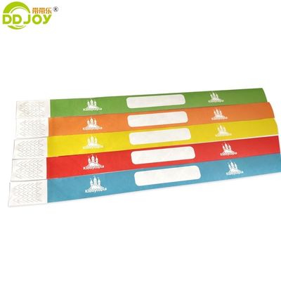 Técnica única Fiesta Pulseras de papel para el parque de diversiones para niños Tyvek pulseras