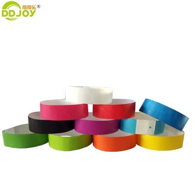 Técnica única Fiesta Pulseras de papel para el parque de diversiones para niños Tyvek pulseras