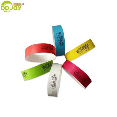 Técnica única Fiesta Pulseras de papel para el parque de diversiones para niños Tyvek pulseras