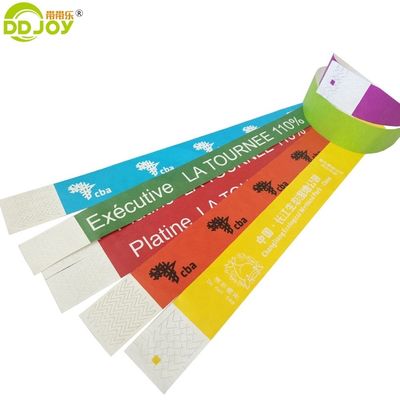 Líder de las pulseras/brazaletes de papel Tyvek para eventos de festivales Materiales y diseños