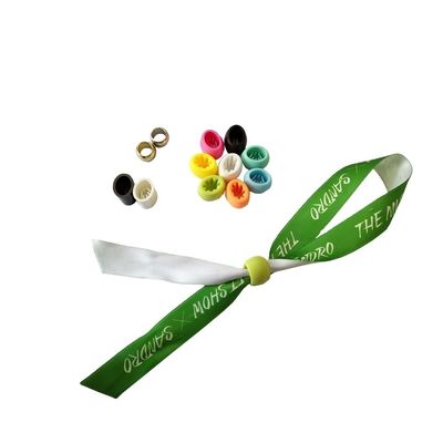 Brazaletes tejidos de tela de fijación ideales para invitados / vendedores / medios / personal en festivales