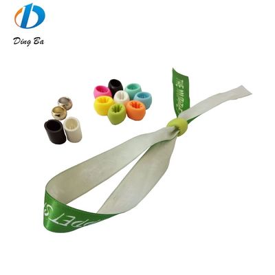 Brazaletes tejidos de tela de fijación ideales para invitados / vendedores / medios / personal en festivales