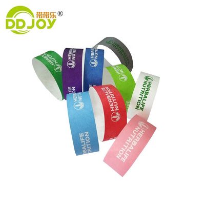 DDJOY Personalizado Tyvek Material Fiesta Unisex 3/4 pulgadas pulseras Accesorios de Fiesta Unisex