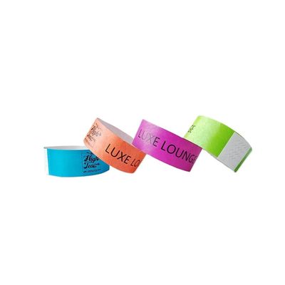 Fiesta de conciertos unisex Papel resistente al agua Material de entrada Pulsera con impresión personalizada