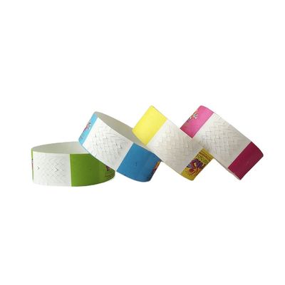 Fiesta de conciertos unisex Papel resistente al agua Material de entrada Pulsera con impresión personalizada