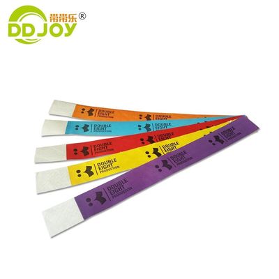 Fiesta de conciertos unisex Papel resistente al agua Material de entrada Pulsera con impresión personalizada