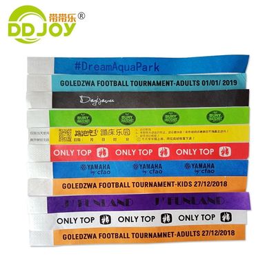 Pulsera Tyvek personalizada para eventos y fiestas 250*25mm/250*19mm Diseño personalizado