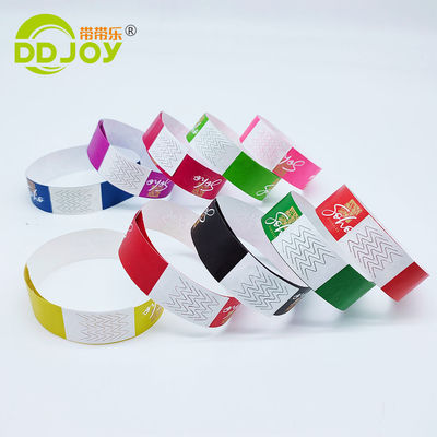 250*25mm/250*19mm Brazalete de papel impermeable personalizado para eventos e identificación