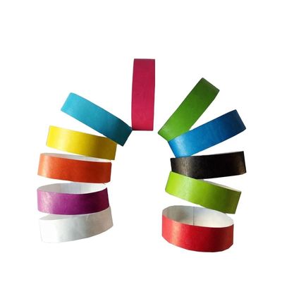 1 pulgada de pulsera de color plano sólido para eventos navideños personalizado de papel DuPont colorido