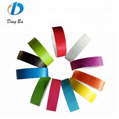 1 pulgada de pulsera de color plano sólido para eventos navideños personalizado de papel DuPont colorido