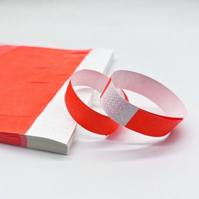 250*19mm Tyvek pulseras de papel estilo CLASSIC para eventos / patio de recreo / festival una vez