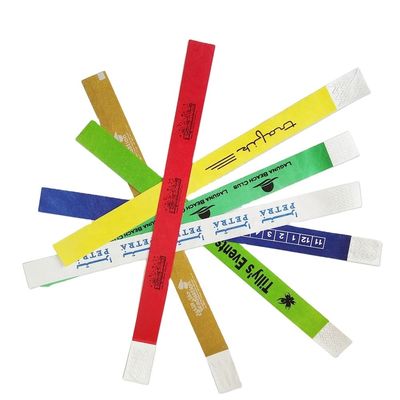 250*19mm Tyvek pulseras de papel estilo CLASSIC para eventos / patio de recreo / festival una vez
