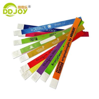 250*19mm Tyvek pulseras de papel estilo CLASSIC para eventos / patio de recreo / festival una vez