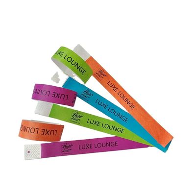 Popular Tyvek Brazalete Logotipo personalizado Brazalete de papel desechable Fiesta