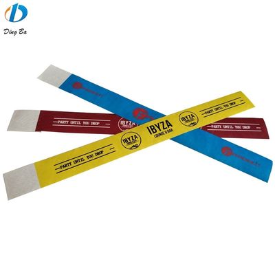 Pulsera impermeable de Tyvek personalizada para eventos, fiestas y bodas OEM personalizada