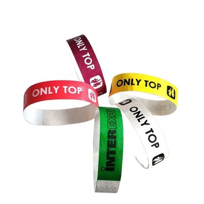 Event Party suministra pulseras de papel Tyvek personalizadas con técnicas de impresión digital